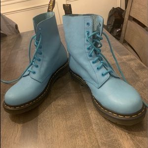 Dr Martens Baby Blue Boots - Like NEW